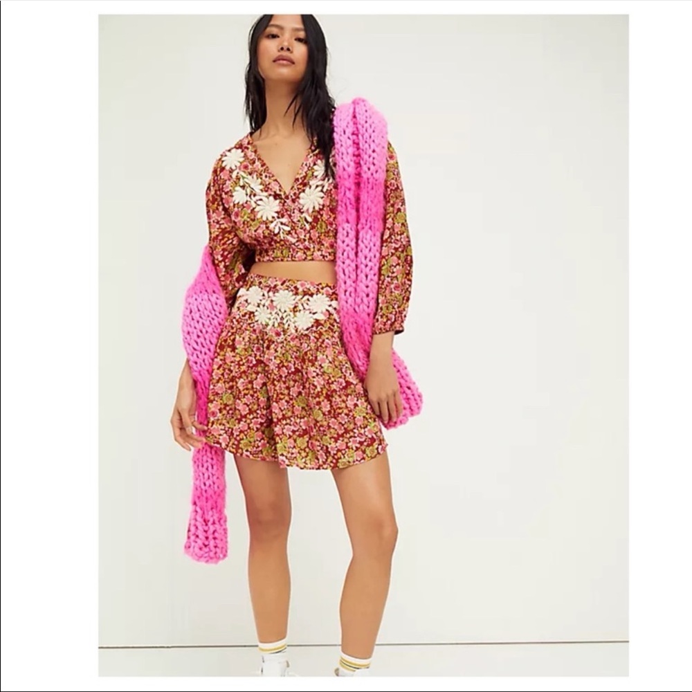 NEW Free People x Revolve | Nyomi Embroidered Skirt Set women’s Small